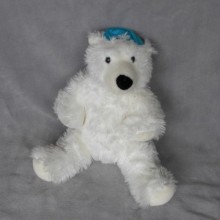 Peluche ours blanc WICK Taille 33 cm