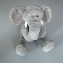 Peluche Eléphant gris Taille 42 cm