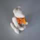 Peluche artisanale Ours en tissus beige Taille 25 cm - NEUF