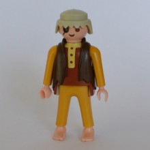 PLAYMOBIL Homme borgne naufragé en gilet, Marron et Beige de 1989