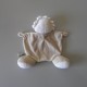 Doudou Chat beige avec broderie de la marque Lion Taille 20x20 cm