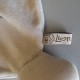 Doudou Chat beige avec broderie de la marque Lion Taille 20x20 cm