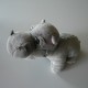 Peluche hippopotame gris en Taille 30 cm