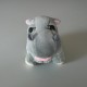 Peluche hippopotame gris en Taille 30 cm