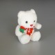 Peluche Ours blanc avec une rose rouge Taille 18 cm