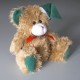 Peluche Ours marron assis PATRELLE Taille 25 cm