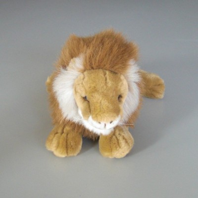 Peluche Lion fauve couché en Taille 35 cm