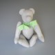 Peluche artisanale Ours en tissu beige Taille 25 cm - NEUF