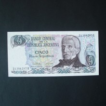 Billet de banque : 5 Pesos Argentinos ARGENTINE - NEUF
