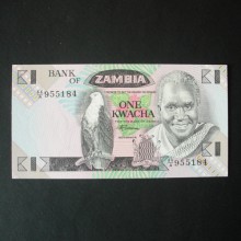 Billet de banque : 1 Kwacha ZAMBIE 1980 - NEUF