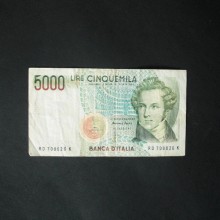Billet de banque : 5000 Lires de L'ITALIE 1985