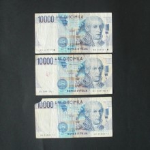 3 Billets 10.000 Lire ITALIE 1984