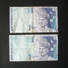 2 Billets 1 Ringgit MALAISIE 1988