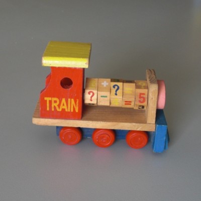 Jouet en bois : Boulier Locomotive