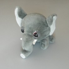 Peluche Elephant gris BIG HEADZ Taille 25 cm