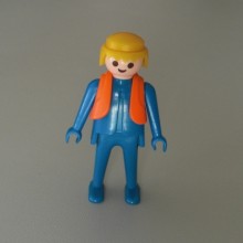 PLAYMOBIL Homme en Bleu avec gilet de 1974 1ère série