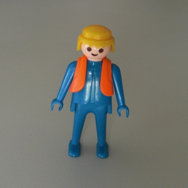Playmobil personnage homme - Habit bleu et blanc 1974 - 1re Série