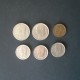 6 pièces en Franc de BELGIQUE de 1953 à 1978