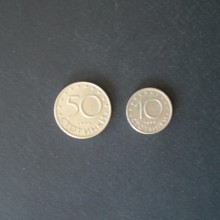 2 pièces 0,10 et 0,50 Lev BULGARI 1999