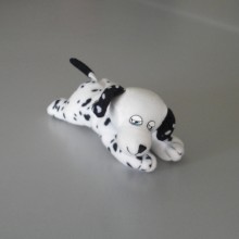 Peluche petit chien dalmatien Taille 15 cm