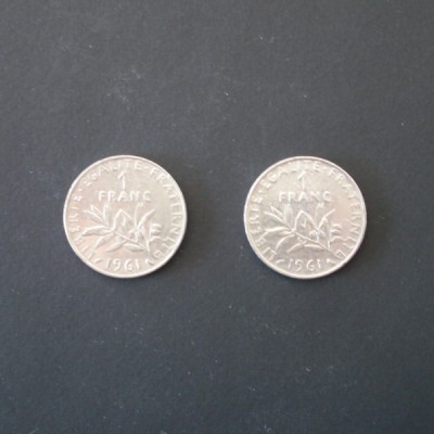 2 pièces 1 Franc FRANCE de 1961