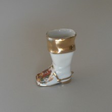 Miniature Botte cavalière porcelaine de Limoges