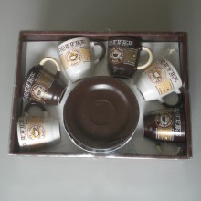 Service a café 6 tasses modèle COFFEE - NEUF