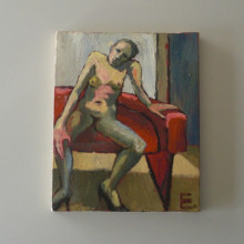 Tableaux Femme nue sur le divan de T. EKASALA 90