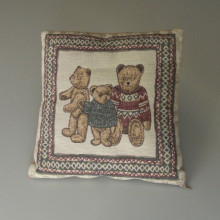 Coussin brodé Trois ours Taille 30x30
