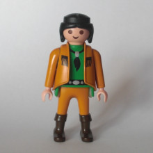 PLAYMOBIL Femme avec gilet Vert et Orange de 1993