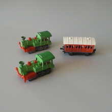 Deux locomotives et un wagon MAJORETTE 1:87