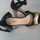 Sandales daim noir et cuir or ETAM Taille 38