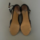 Sandales daim noir et cuir or ETAM Taille 38