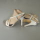 Sandales cuir blanc et argent JOHANN Taille 38