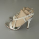 Sandales cuir blanc et argent JOHANN Taille 38