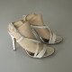 Sandales cuir blanc et argent JOHANN Taille 38