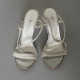 Sandales cuir blanc et argent JOHANN Taille 38