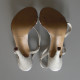 Sandales cuir blanc et argent JOHANN Taille 38