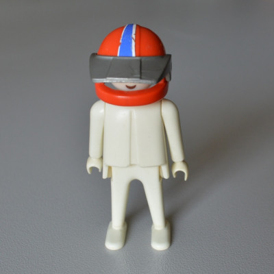PLAYMOBIL Un casque de moto cross orange