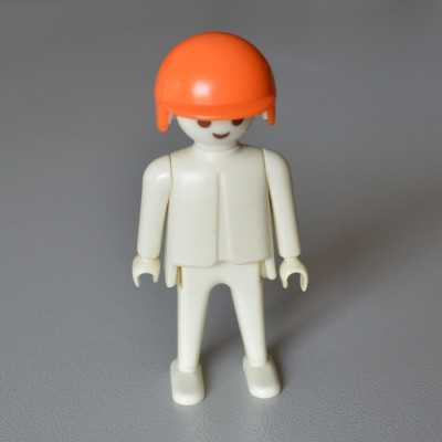 PLAYMOBIL Un casque de moto orange