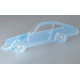 Porsche 911 plexiglas translucide Taille 80 cm - NEUVE