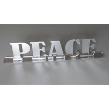Lettres décoratives chromées PEACE