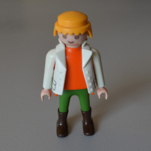 PLAYMOBIL Homme en veste en Orange Blanc et Vert de 1992