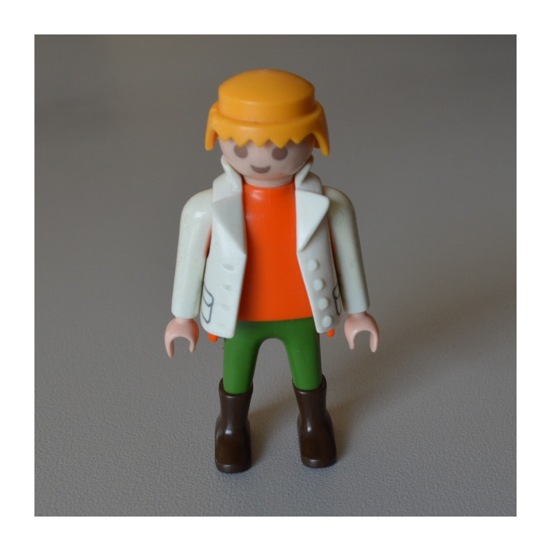 Playmobil Guerrier Indien Blanc Ceinture Orange