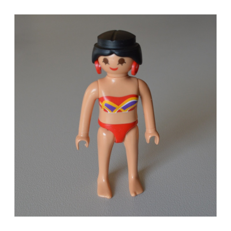 Playmobil PD-3 woman figure maillot de bain vacances plage Dollhouse 