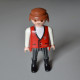 PLAYMOBIL Homme SHERIF Bordeaux Blanc Gris et Noir de 1992