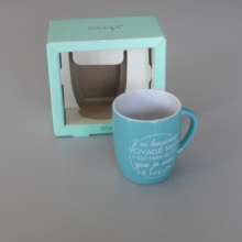 Mug céramique Turquoise Mr WONDERFUL * NEUVE