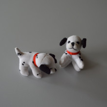 Peluche deux chiots dalmatien Taille 10 cm