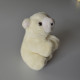 Peluche Ours blanc jaune pale MF Taille 15 cm