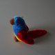 Peluche Perroquet bleu rouge et jaune Taille 16 cm